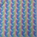 27m Roll Unicorn Rainbow Flag Striped 100% Cotton Poplin Fabric Rose & Hubble 45", Pastel
