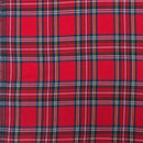 Red Royal Stewart Tartan Check Polyviscose Fabric 150cm