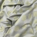 Spotted Circles Curtain Brocade Upholstery Fabric 140cm, Green