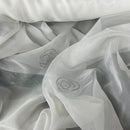 Embroidered Circles Voile Fabric Sheer Net Curtain Material 60"