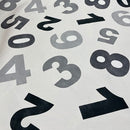 Large Numbers Cotton Curtain Fabric Kids Nursery Play Area 54"