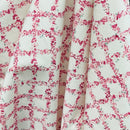 Rose & Hubble 100% Cotton Poplin Fabric Pink Floral Trellis Dress Craft Quilting