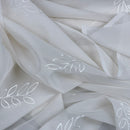 Cream Net Curtain Voile Embroidery Voile Fabric Dress Window Draping 150cm Wide