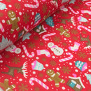 Weihnachtsfeier-Weihnachtsstoff aus Polycotton, Rot