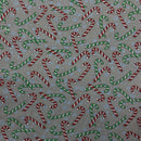 Christmas Polycotton Fabric – Candy Cane Grey 45” Wide | Crafting, Quilting & Sewing Material
