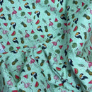 Tropical Birds Pecans 100% Cotton Craft Fabric 54", Green