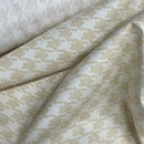 Beige/Gold Houndstooth Cotton Vintage Fabric