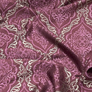 Trompe Damask Upholstery Curtain Brocade Fabric 140cm, Purple