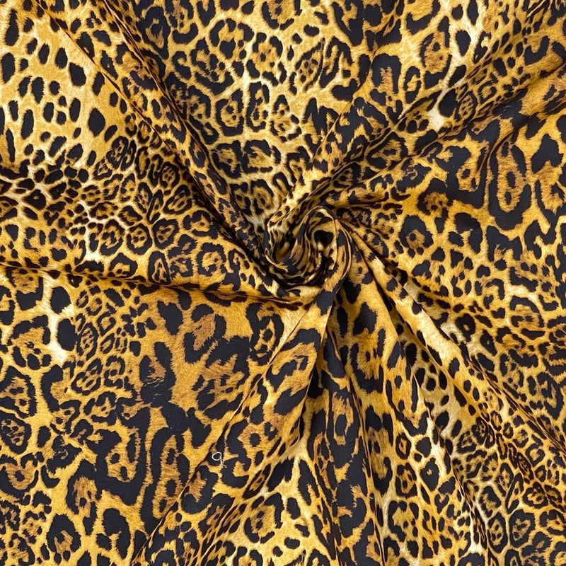 Leopard Print Rose & Hubble Cotton Poplin Fabric