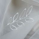 Cream Net Curtain Voile Embroidery Voile Fabric Dress Window Draping 150cm Wide