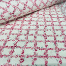 Rose & Hubble 100% Cotton Poplin Fabric Pink Floral Trellis Dress Craft Quilting