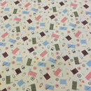 Cotton Reels Rose & Hubble Poplin Fabric, Cream
