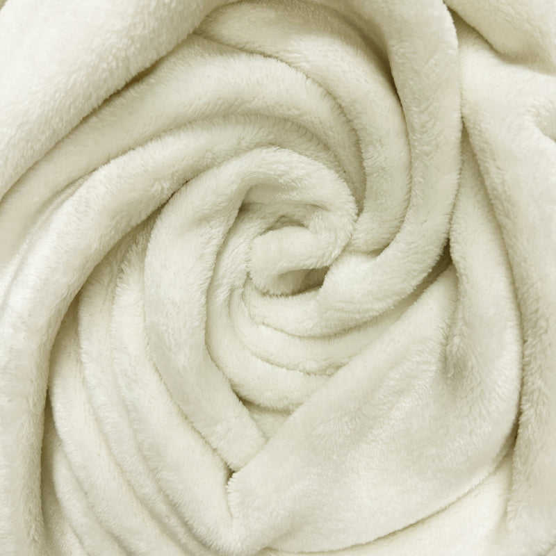 Marys Lamb Soft Cuddle Fleece Fabric 150cm Ivory Cream