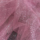 Metallic Silver Lurex Dress Net Fabric 54" Pink