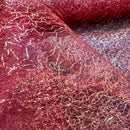 Cobweb Mesh Soft Tulle Fabric Dressmaking 60" Cerise/Gold