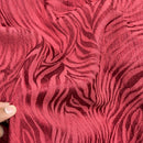 Safari Streak Upholstery Curtain Brocade Fabric 140cm, Wine Red