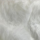 Langfloriger Kunstpelzstoff, 150 cm breit, Weiß