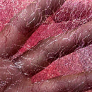 Cobweb Mesh Soft Tulle Fabric Dressmaking 60" Cerise/Gold