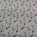 Strawberries & Butterflies Polycotton Fabric 112cm, White