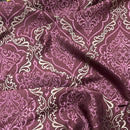 Trompe Damask Upholstery Curtain Brocade Fabric 140cm, Purple