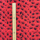 Red Poppies 100% Cotton Craft Fabric Remembrance Day 140cm