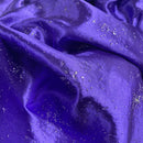 Purple Satin Fabric Small Silver Gemstones Dress Draping Material 60"
