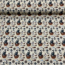 100% Cotton Pirate Adventure Craft Fabric – Pirate Ship, Skeleton & Nautical Print Dressmaking Material