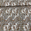 100% Cotton Craft Snakeskin Print Fabric 54" – Brown Python
