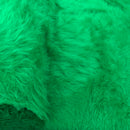 Long Pile Faux Fur Fabric Crafts Toys Furry Material 150cm - Emerald Green