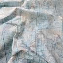 Atlantic Ocean Map Print Cotton Craft Curtain Upholstery Fabric