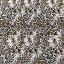 100% Cotton Craft Snakeskin Print Fabric 54" – Brown Python