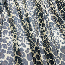 Power Mesh Lycra Net Stretch Fabric, Per Metre - Leopard Spots Print - Nude Gold
