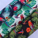 Rose & Hubble 100% Cotton Poplin Fabric – Tropical Parrot & Palm Leaf Print – Jungle Floral Dressmaking Fabric