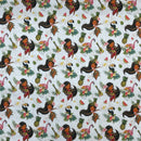 100% Cotton Tropical Island Girl Craft Fabric – Hawaiian Hula, Flamingo & Pineapple Print