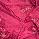 Red Taffeta Fabric Floral Embroidered Sequin Dress Craft Material 60"