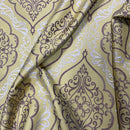 Trompe Damask Curtain Brocade Upholstery Fabric 140cm, Lime Green