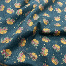 Christmas Bells 100% Cotton Poplin Fabric Rose & Hubble 45", Green