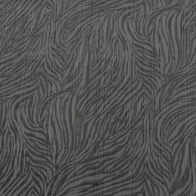Safari Streak Upholstery Curtain Brocade Fabric 140cm, Black