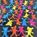 Teddy Bears Printed Polar Fleece Fabric 60”, Black