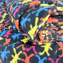 Teddy Bears Printed Polar Fleece Fabric 60”, Black