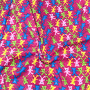 Teddy Bears Printed Polar Fleece Fabric 60”, Cerise Pink
