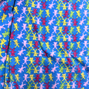 Teddy Bears Printed Polar Fleece Fabric 60”, Turquoise Blue
