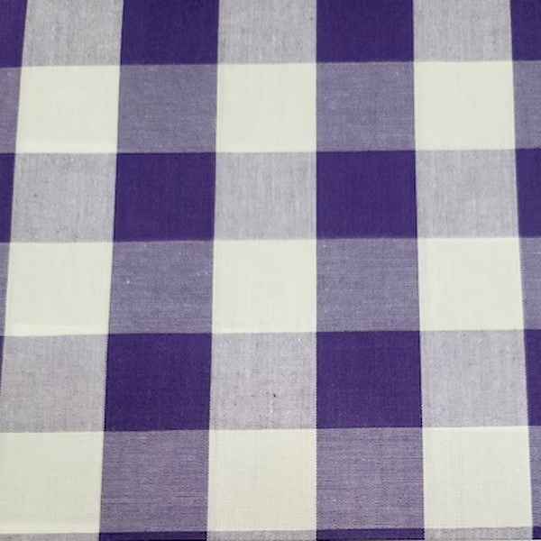 Gingham 1" Poly-Baumwoll-Steppstoff für Kleider