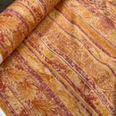 Autumn Excalibur Harlequin Printed Vintage Cotton Fabric 140cm, Orange