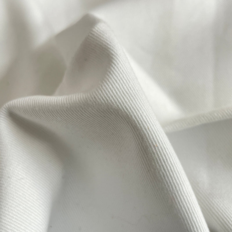Plain 100% Cotton Drill Dress Craft Fabric, White