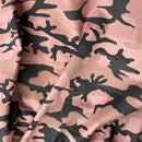 Army Camo 100% Cotton Drill Camouflage Dress Craft Fabric 137cm, Pink