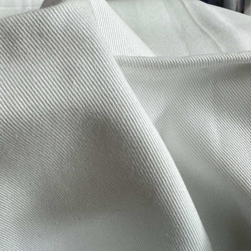 Plain 100% Cotton Drill Dress Craft Fabric, White