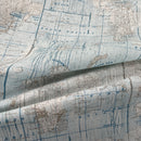 Atlantic Ocean Map Print Craft Curtain Upholstery Fabric