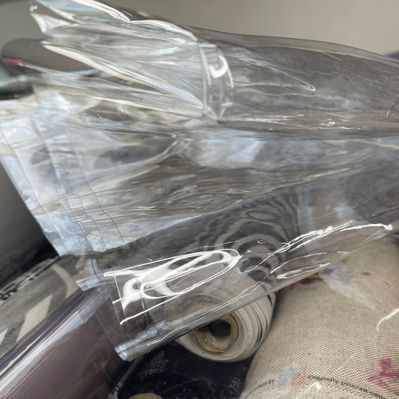 Glass Clear Plastic Oilcloth PVC Waterproof Fabric 140cm