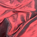 Floral Flower Taffeta Embroidery Fabric, Wine Shot Black